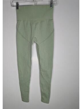 Vitae Apparel Leggings Womens Medium Green High Waist Seamless Ankle Yoga Gym